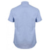 Henbury Men's Blue Modern Short Sleeve Regular Fit Oxford Shirt