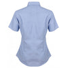 Henbury Women's Blue Modern Short Sleeve Regular Fit Oxford Shirt