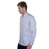 Henbury Men's Light Blue Long Sleeve Pinpoint Oxford Shirt