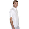 Henbury Men's White Short Sleeve Pinpoint Oxford Shirt