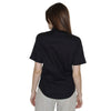 Henbury Women's Black Short Sleeve Pinpoint Oxford Shirt