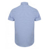 Henbury Men's Blue/White Gingham Short Sleeve Shirt