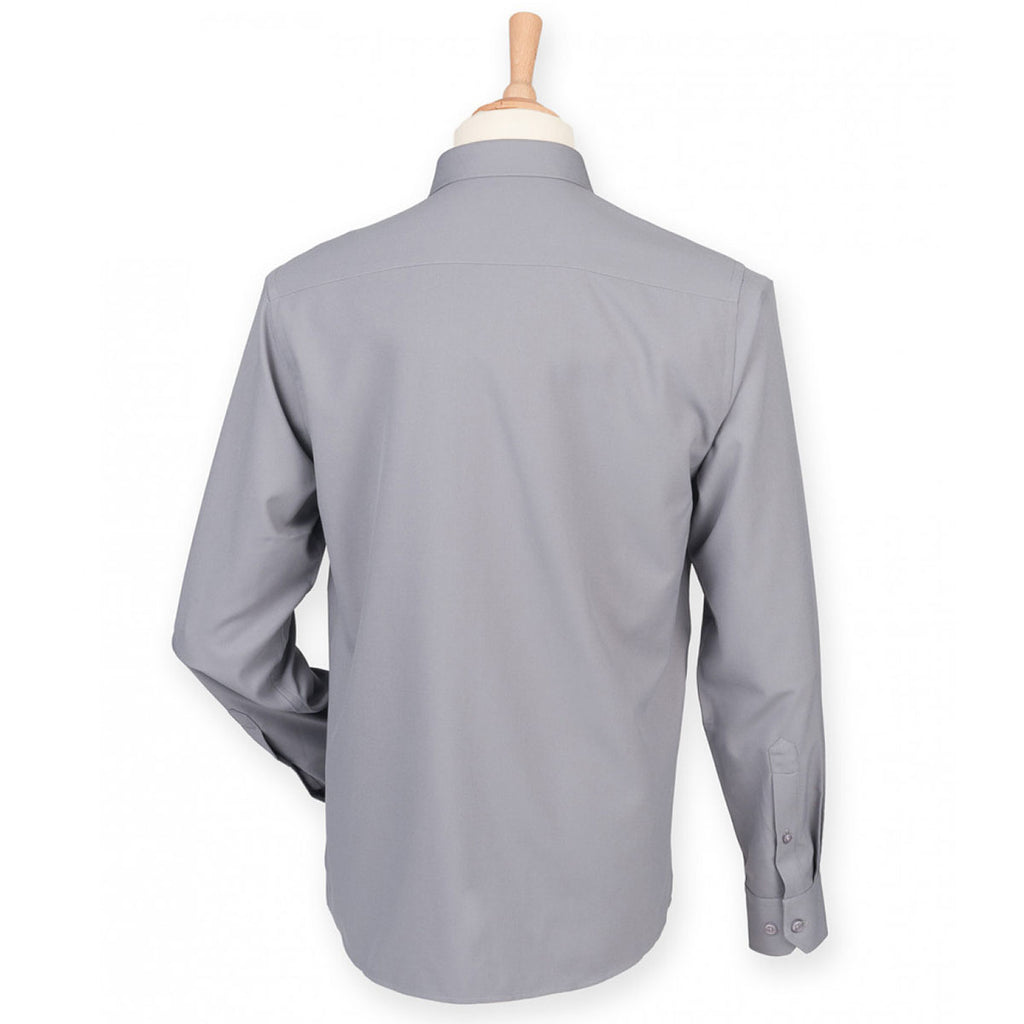 Henbury Men's Slate Long Sleeve Wicking Shirt