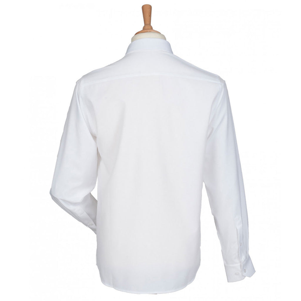 Henbury Men's White Long Sleeve Wicking Shirt