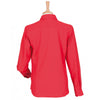 Henbury Women's Classic Red Long Sleeve Wicking Shirt