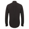 Henbury Men's Black Mandarin Roll Sleeve Anti-Bac Wicking Shirt
