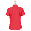 Henbury Women's Classic Red Short Sleeve Wicking Shirt