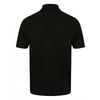 Henbury Men's Black Knitted Short Sleeve Polo Shirt