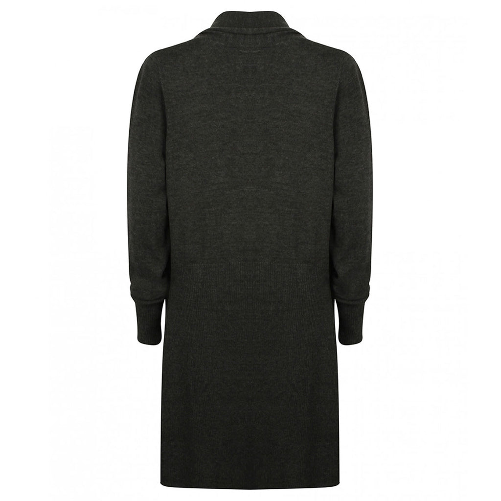 Henbury Women's Grey Mart Long Line Open Cardigan