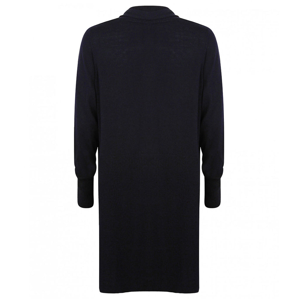 Henbury Women's Navy Long Line Open Cardigan
