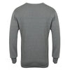 Henbury Men's Grey Marl Lightweight Cotton Acrylic V Neck Sweater