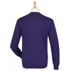 Henbury Men's Purple Lightweight Cotton Acrylic V Neck Sweater