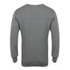Henbury Men's Slate Grey Marl Lightweight Cotton Acrylic V Neck Sweater