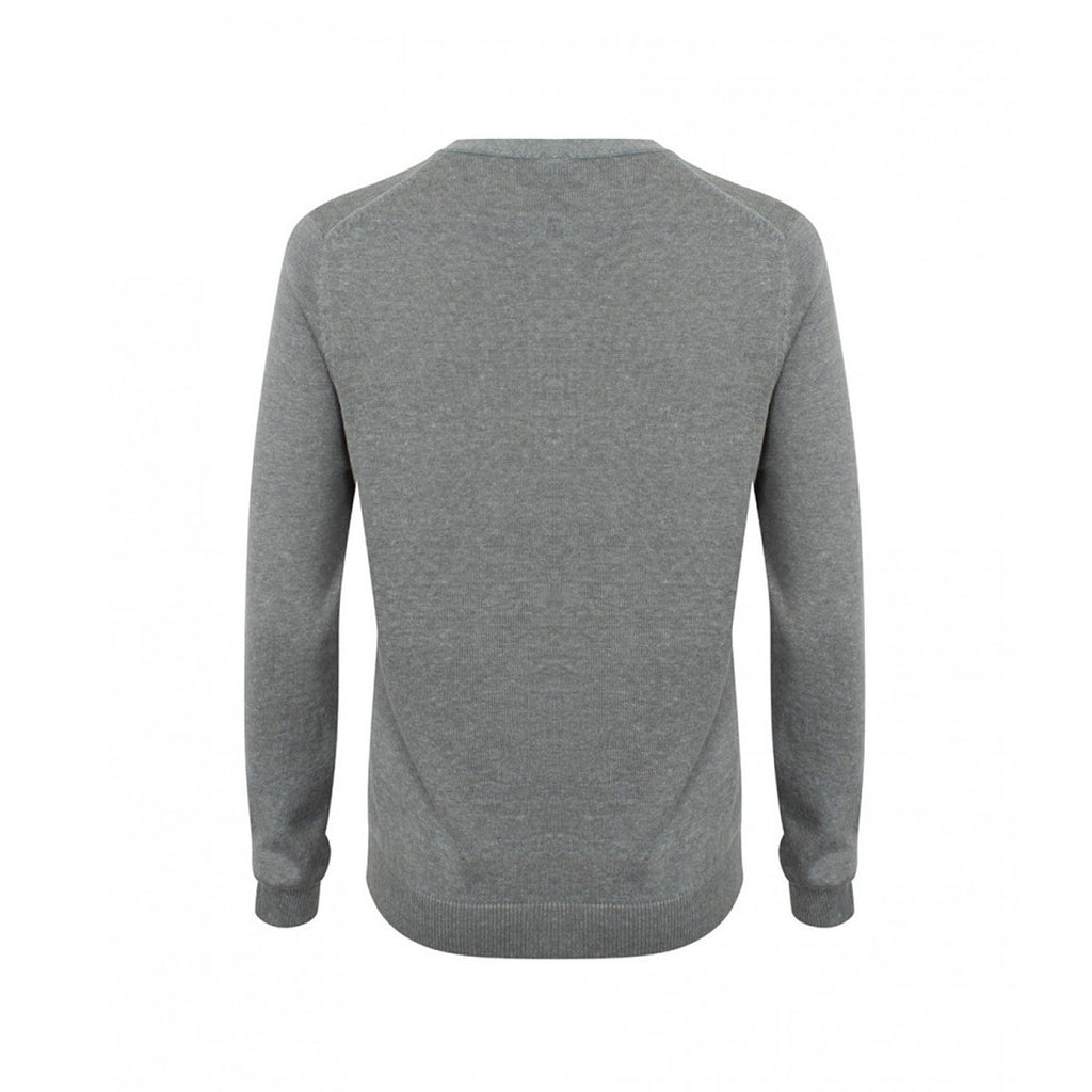 Henbury Women's Slate Grey Marl Lightweight V Neck Cardigan