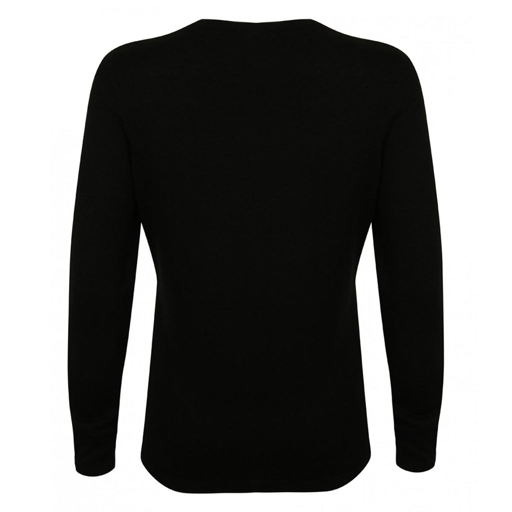 Henbury Women's Black Crew Neck Sweater