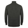Henbury Men's Grey Mart Zip Neck Sweater