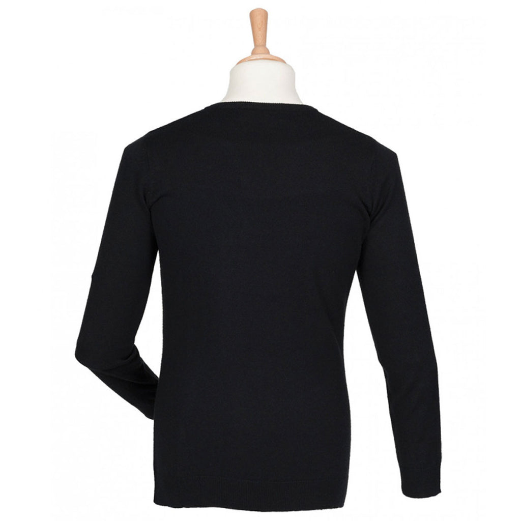 Henbury Men's Black Acrylic V Neck Sweater