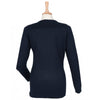 Henbury Women's Navy Acrylic V Neck Sweater
