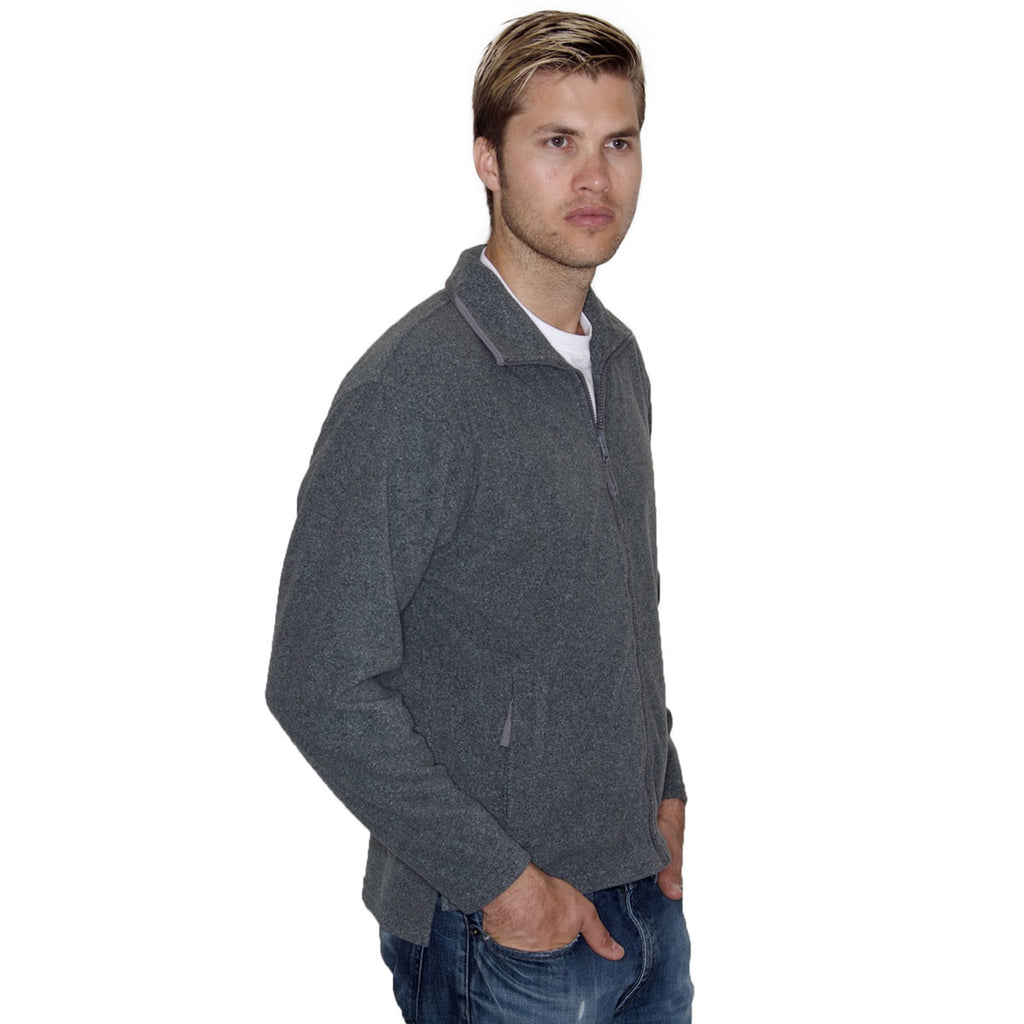 Henbury Men's Charcoal Micro Fleece Jacket