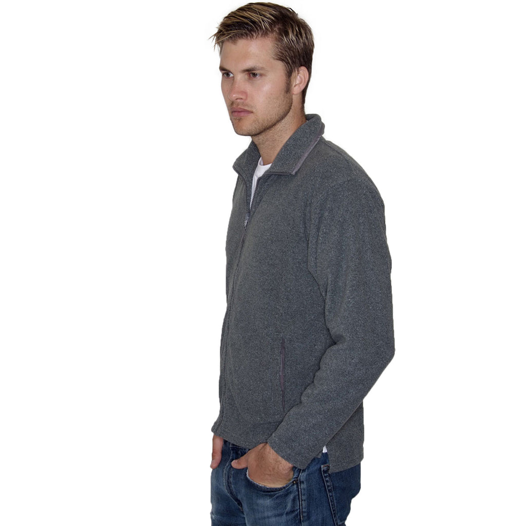 Henbury Men's Charcoal Micro Fleece Jacket