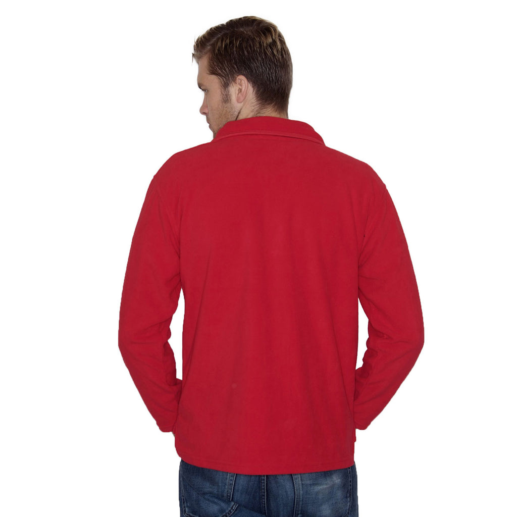 Henbury Men's Classic Red Micro Fleece Jacket