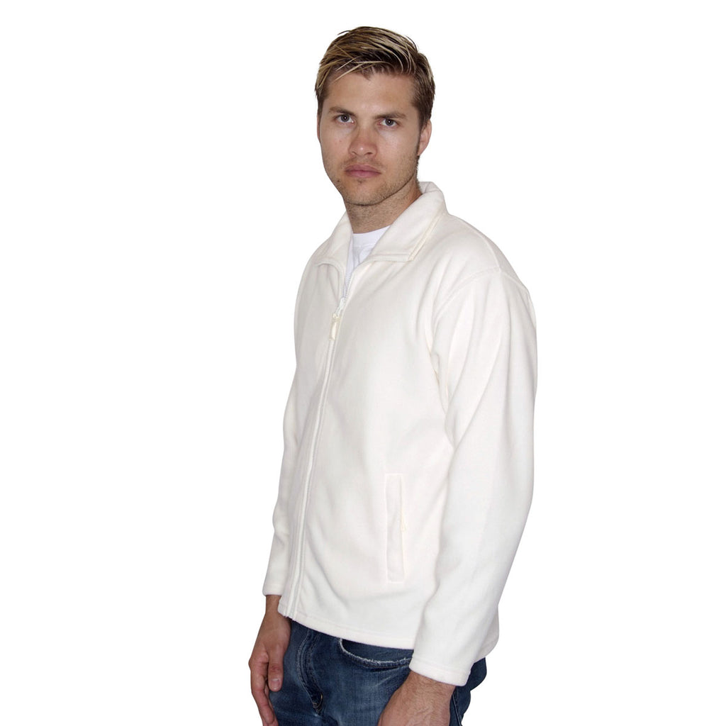 Henbury Men's Cream Micro Fleece Jacket