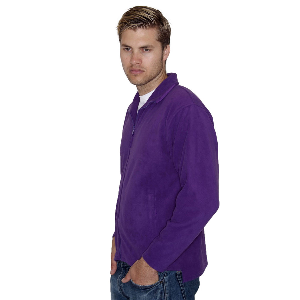 Henbury Men's Purple Micro Fleece Jacket