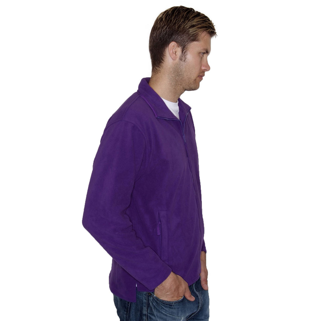 Henbury Men's Purple Micro Fleece Jacket