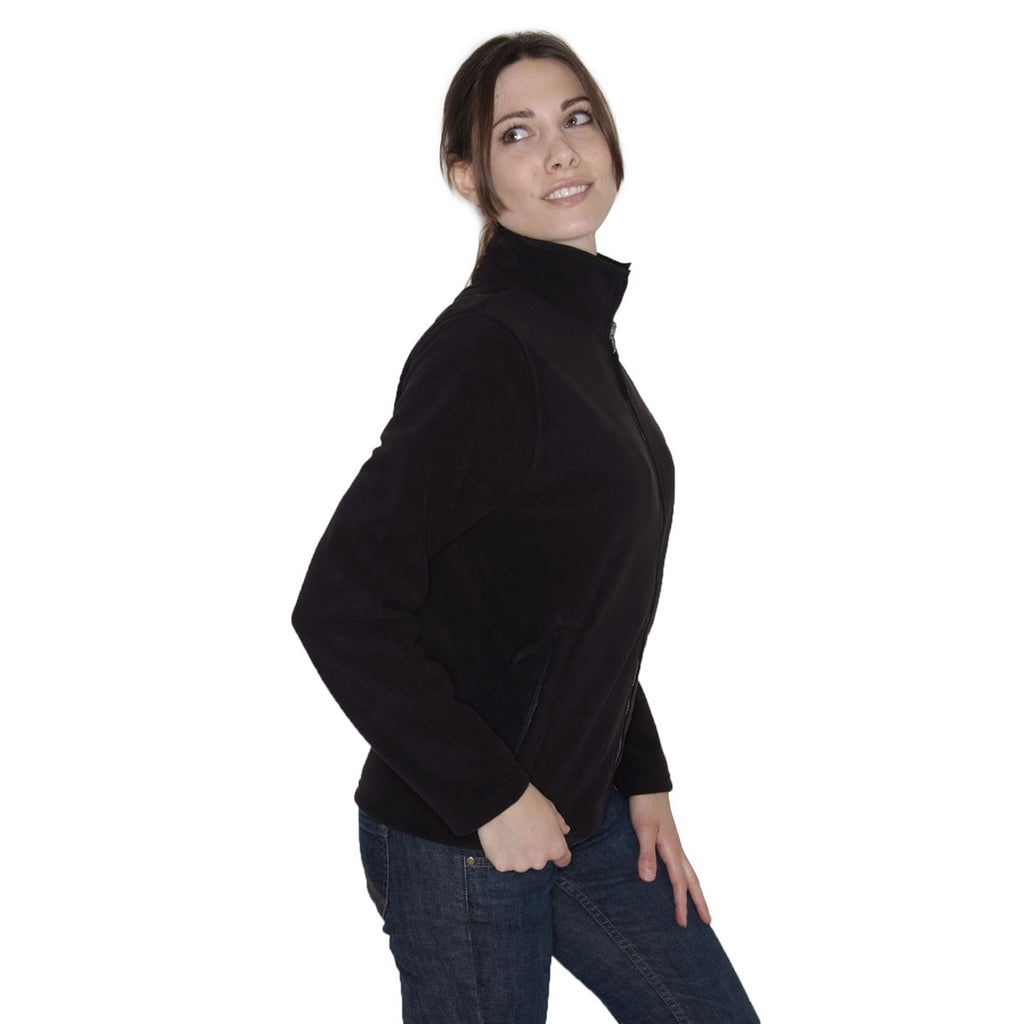 Henbury Women's Black Micro Fleece Jacket