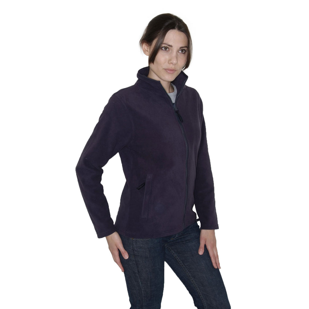 Henbury Women's Navy Micro Fleece Jacket