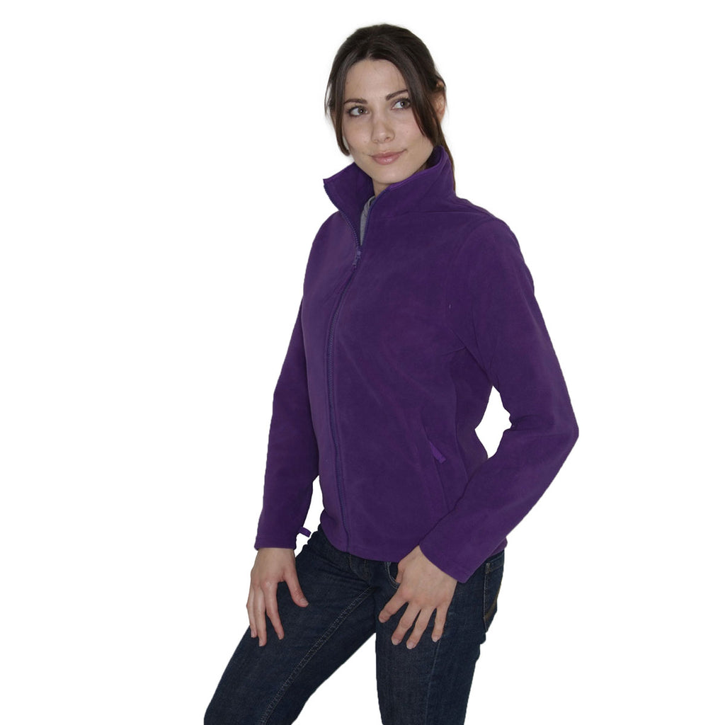 Henbury Women's Purple Micro Fleece Jacket