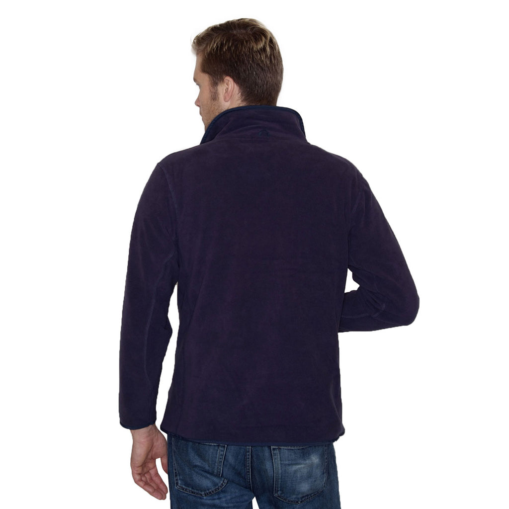 Henbury Men's Navy Zip Neck Inner Micro Fleece