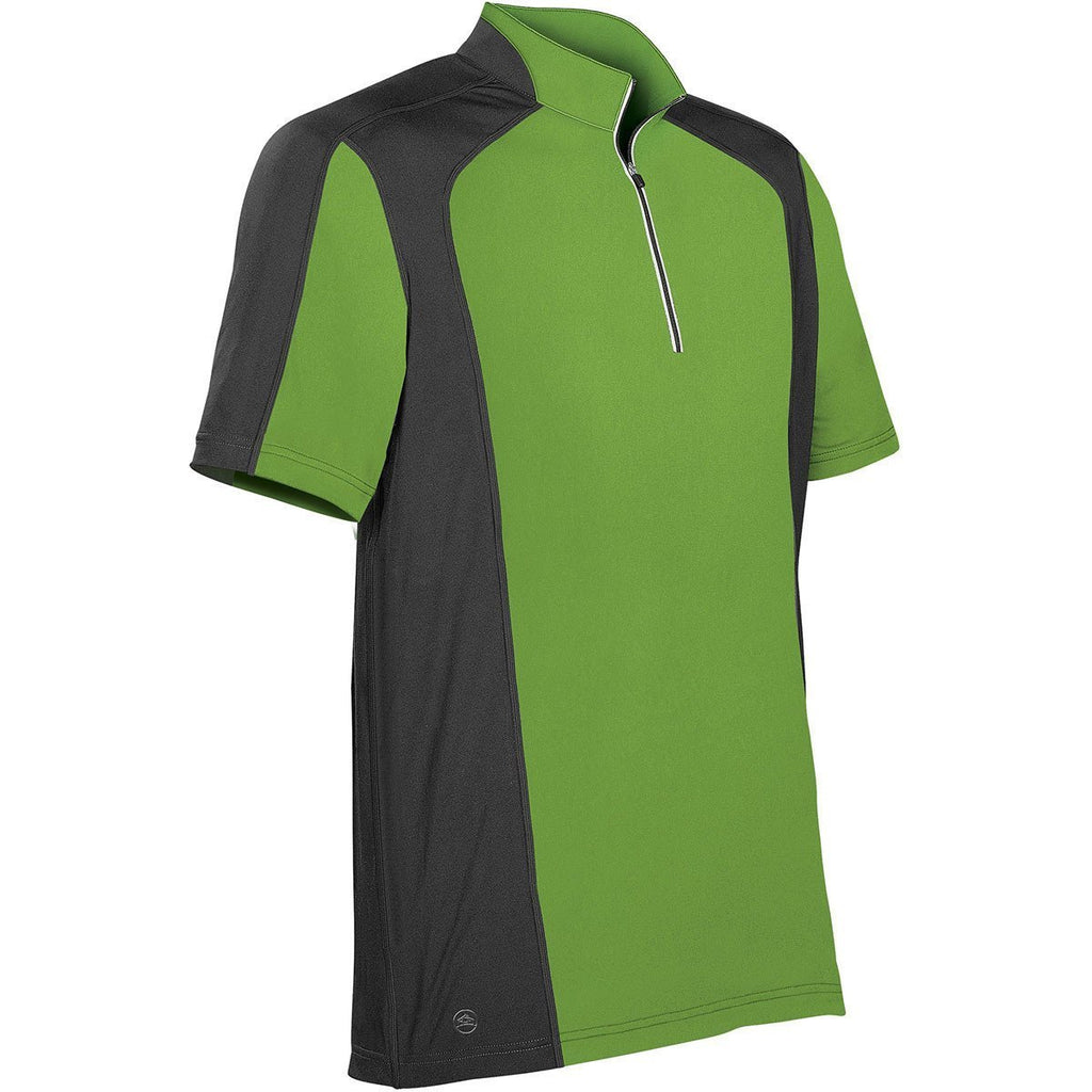 Stormtech Men's Treetop Green/Black Odyssey Zip Polo