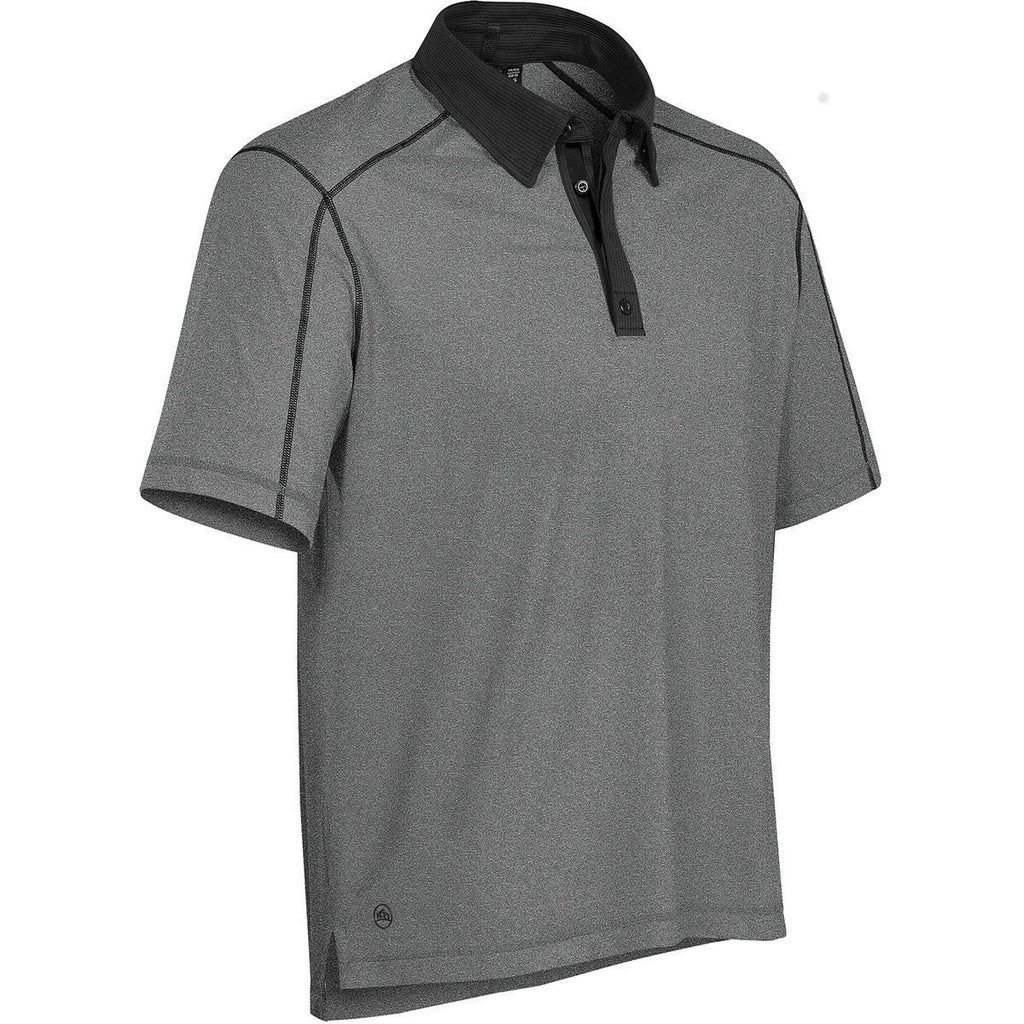 Stormtech Men's Carbon Melange/Black Odyssey Performance Polo