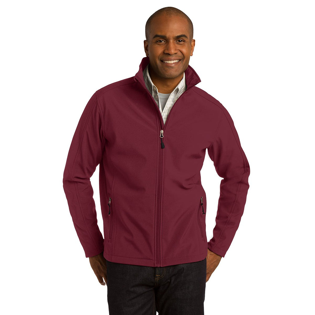Port Authority Men's Maroon Core Soft Shell Jacket