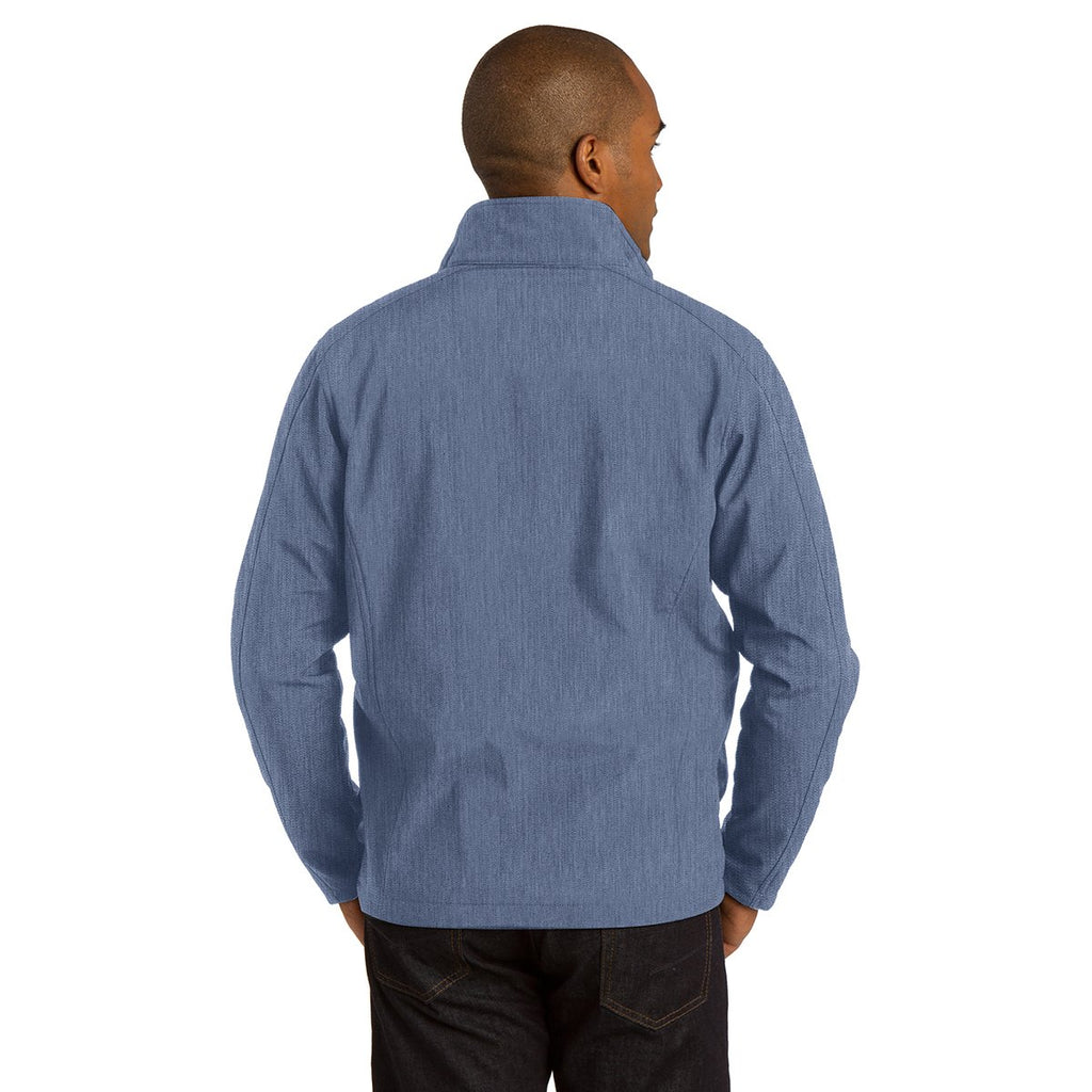 Port Authority Men's Navy Heather Core Soft Shell Jacket