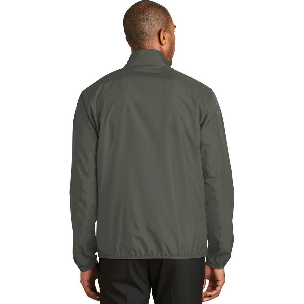 Port Authority Men's Grey Steel Zephyr Full-Zip Jacket