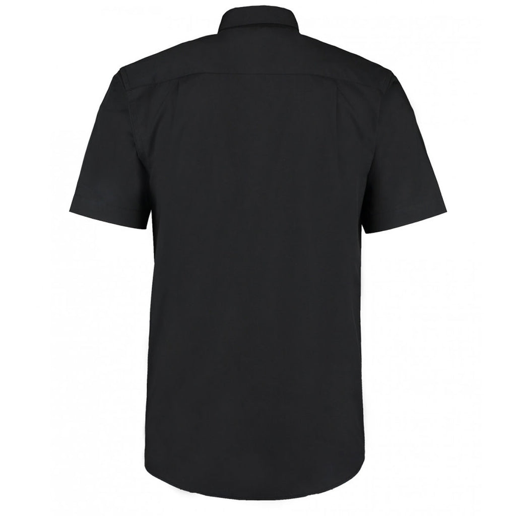 Kustom Kit Men's Black Short Sleeve Classic Fit Workforce Shirt