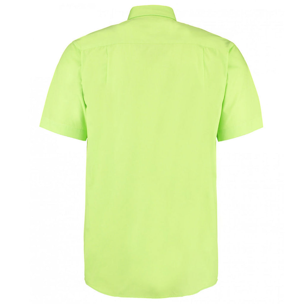 Kustom Kit Men's Lime Short Sleeve Classic Fit Workforce Shirt