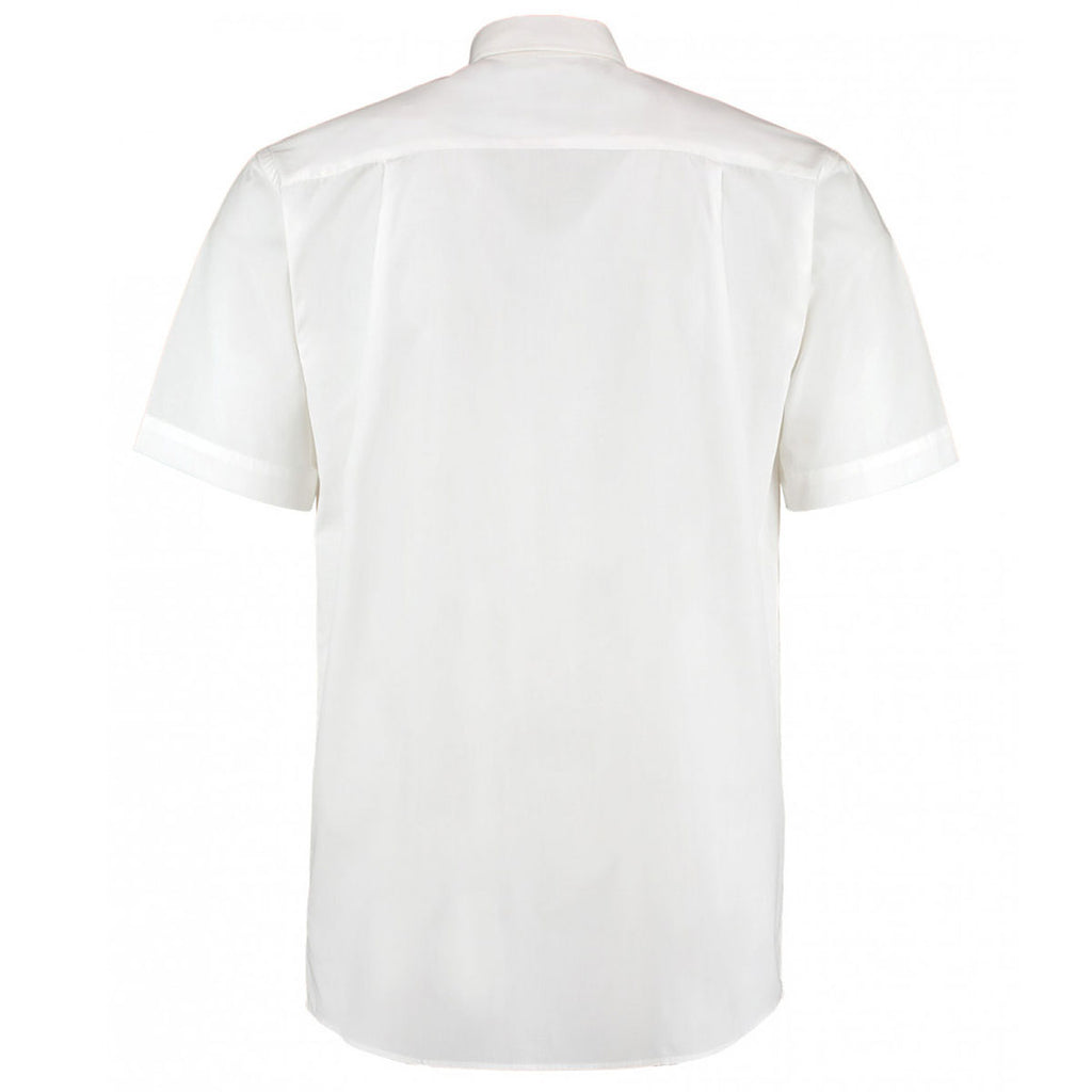 Kustom Kit Men's White Short Sleeve Classic Fit Workforce Shirt