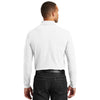Port Authority Men's White Long Sleeve Core Classic Pique Polo