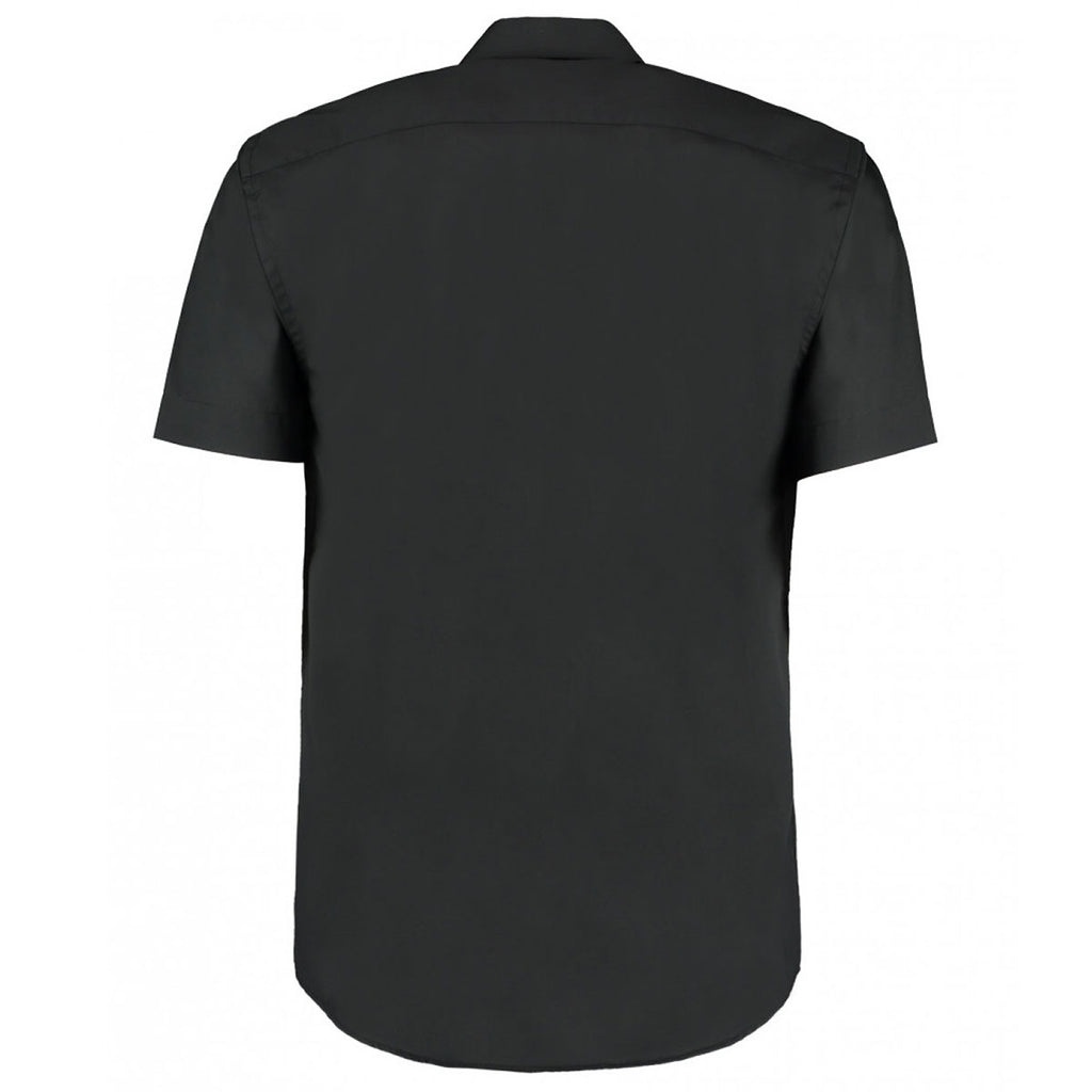 Kustom Kit Men's Black Short Sleeve Classic Fit Business Shirt