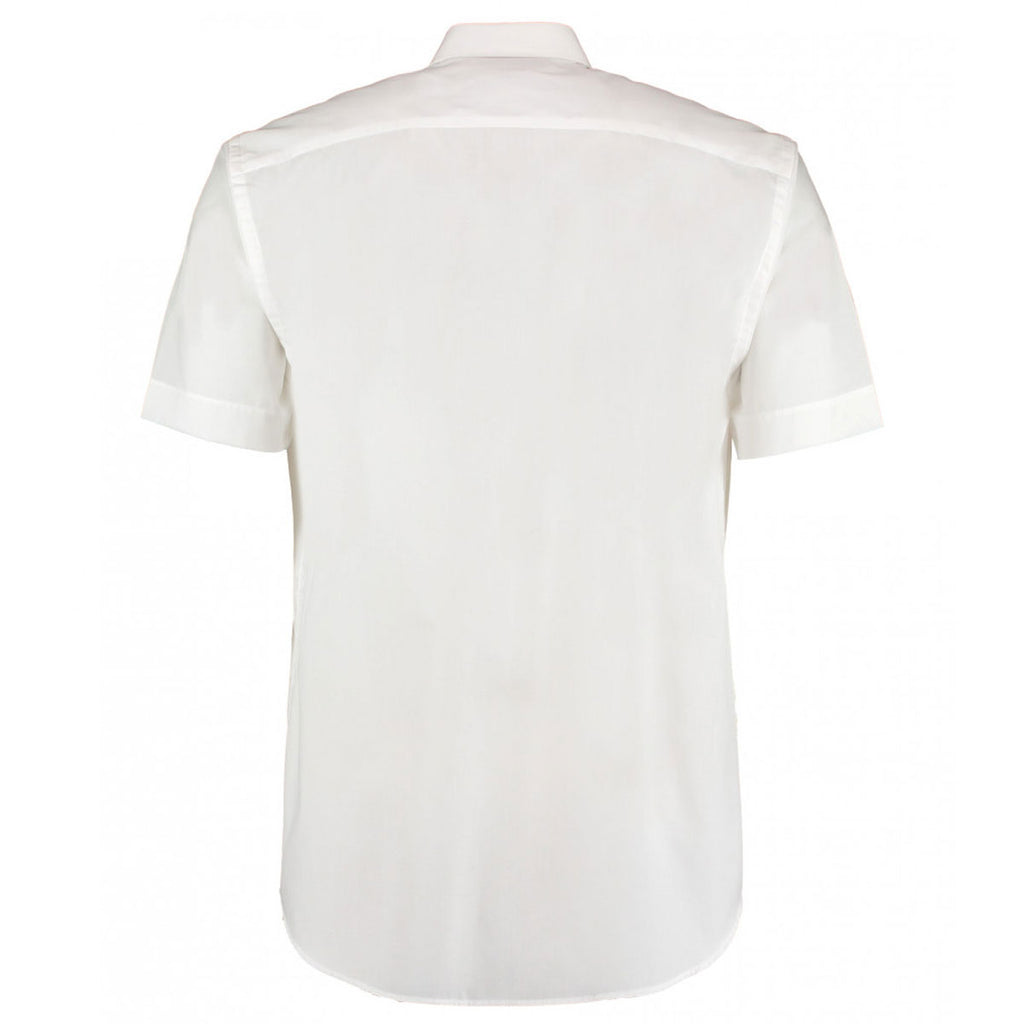 Kustom Kit Men's White Short Sleeve Classic Fit Business Shirt
