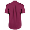 Kustom Kit Men's Burgundy Premium Short Sleeve Classic Fit Oxford Shirt