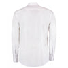 Kustom Kit Men's White Premium Long Sleeve Non-Iron Slim Fit Shirt