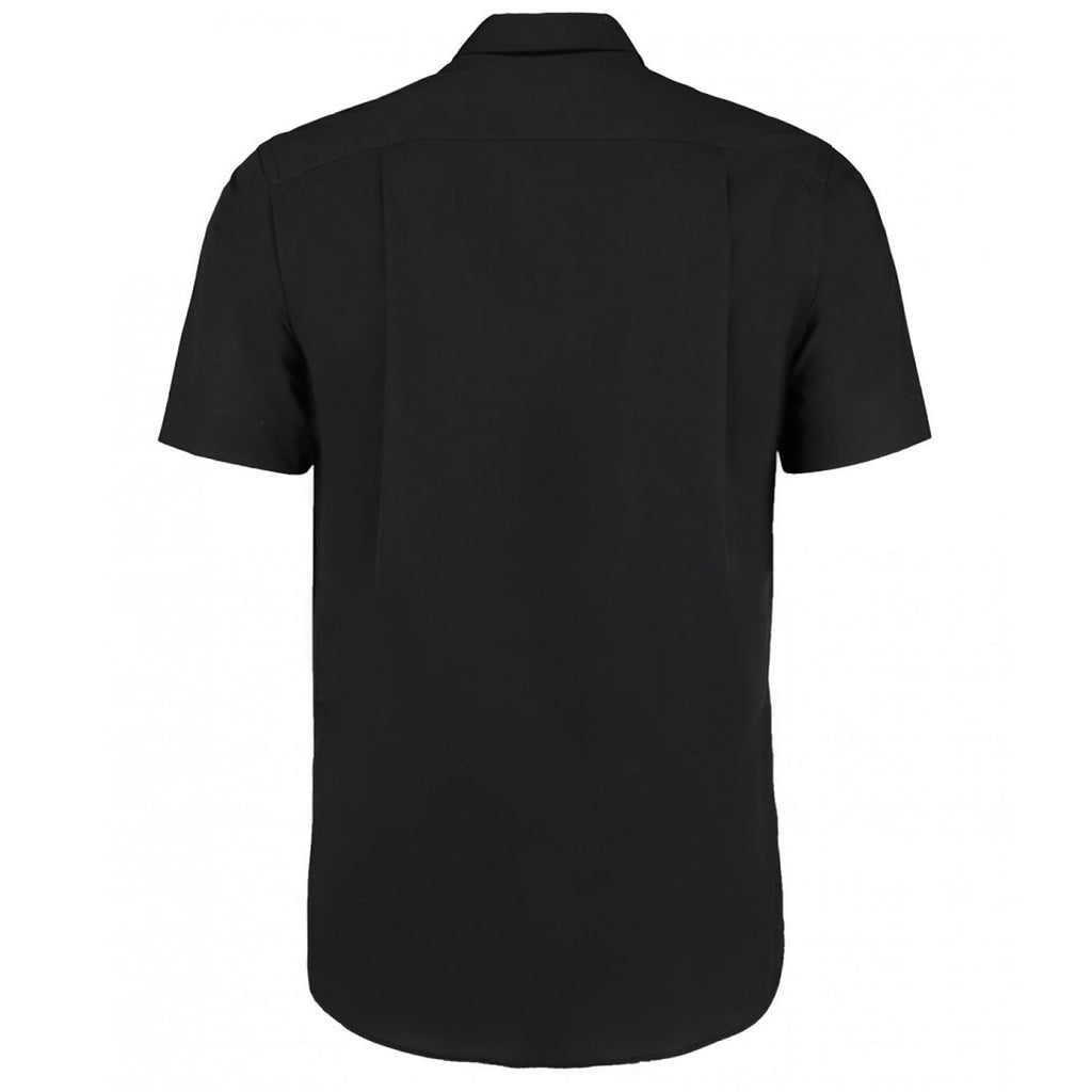 Kustom Kit Men's Black Premium Short Sleeve Classic Fit Non-Iron Shirt