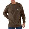 Carhartt Men's Dark Brown Workwear Pocket Long Sleeve T-Shirt