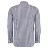 Clayton and Ford Men's Navy/White Gingham Long Sleeve Tailored Shirt