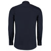 Kustom Kit Men's Dark Navy Long Sleeve Tailored Poplin Shirt