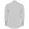 Kustom Kit Men's Light Grey Long Sleeve Tailored Poplin Shirt